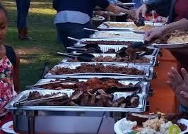 BBQ food spread